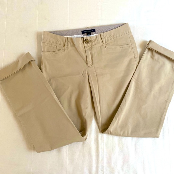 Banana Republic Logan Fit Khaki Trouser Sise 4 - Picture 1 of 5